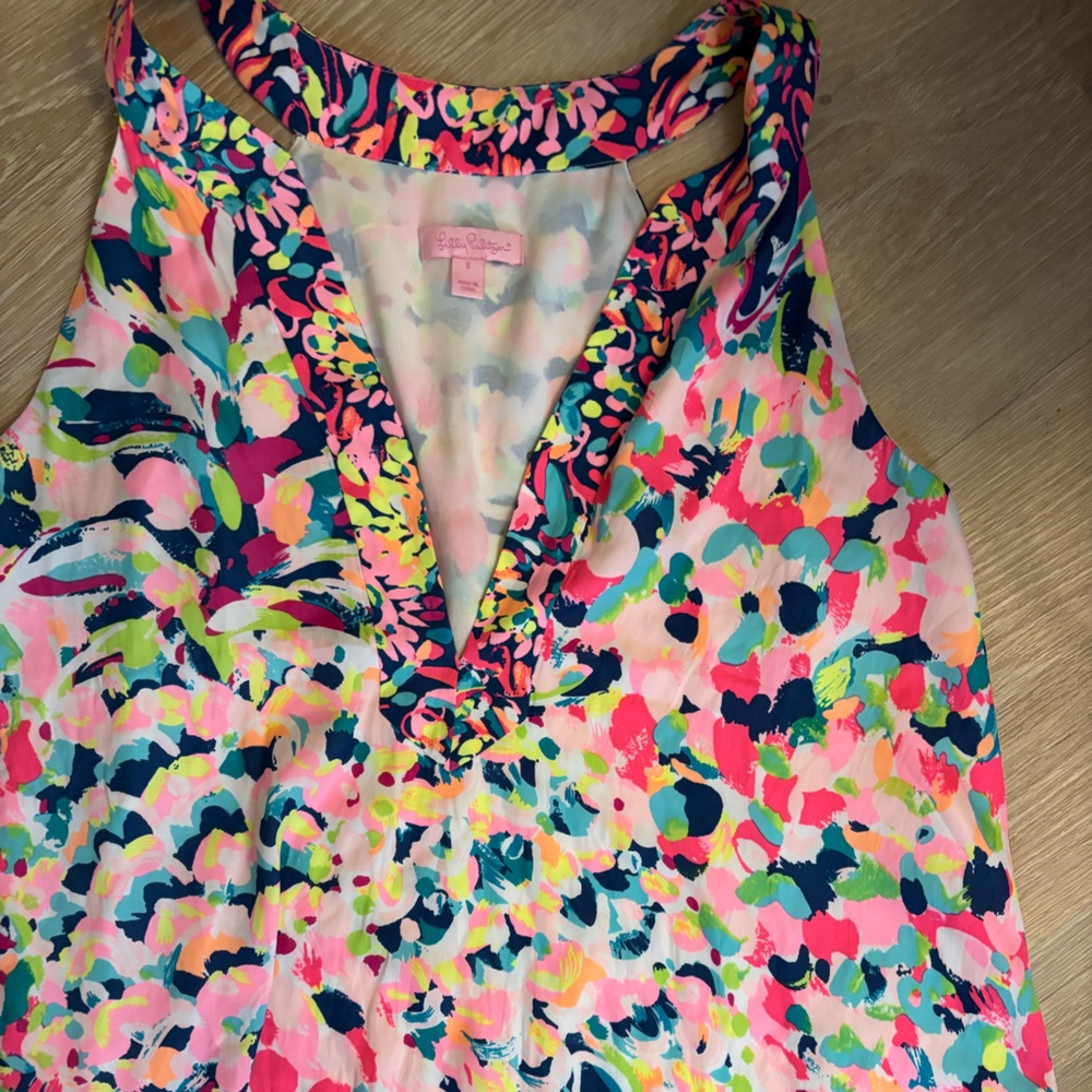 Colorful Lilly Pulitzer Abstract Print Tank Top